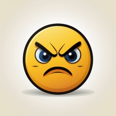 An angry emoticon illustration