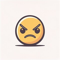 An angry emoticon illustration