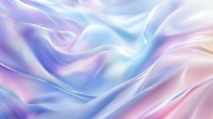 Obraz premium Abstract Wavy Pastel Blue and Pink Silk Fabric Texture Background