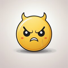 An angry emoticon illustration