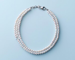A multistrand pearl necklace, offering a timeless statement accessory that elevates any outfit