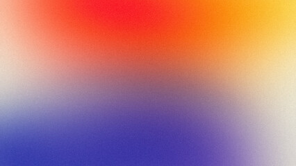 Blue red orange color smooth light pastel grainy backdrop design. Abstract soft colors noisy gradient, summer poster design, cover, header, banner, poster.