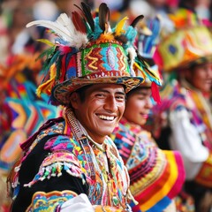 Obraz premium Authentic local customs at international festivals