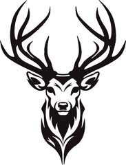 Naklejka premium deer head silhouette
