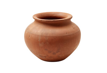 clay pot isolated on white background
