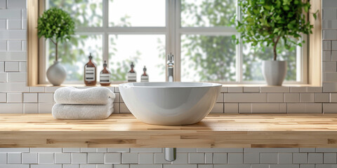 a white sink on a counter, Sleek White Sink in Contemporary Kitchen, 