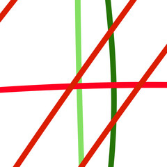 Red green lines abstract backdrop