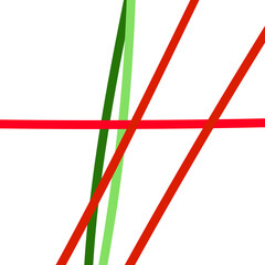 Red green lines abstract backdrop