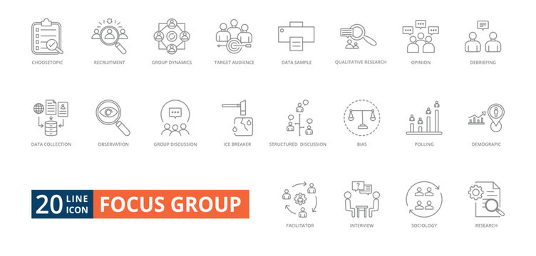 FOCUS GROUP icons set