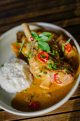 Indian style lamb shank dish