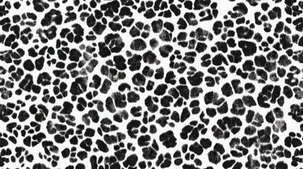 Seamless animal print pattern in black color
