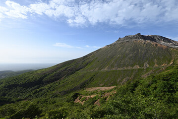Fototapeta premium Climbing mountain ridge, Nasu, Tochigi, Japan