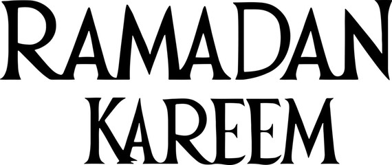 Handdrawn ramadan kareem text decoration
