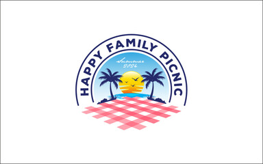 Illustration graphic vector of family picnic time design template