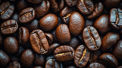 Fototapeta premium Coffee beans close-up
