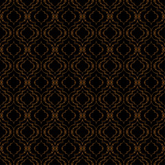 brown and black oriental seamless geometric pattern modern background vector illustration