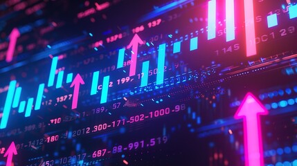 Illustration of Arrow Up Market Stocks Background Concept - a positive and indicative visual. The illustration of the arrow up against the market stocks background concept portrays an optimistic and s