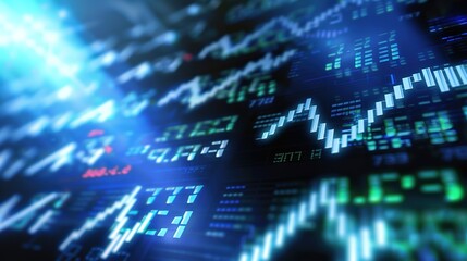 Naklejka premium Illustration of Arrow Up Market Stocks Background Concept - a positive and indicative visual. The illustration of the arrow up against the market stocks background concept portrays an optimistic and s