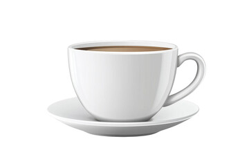 Obraz premium White Ceramic Coffee Mug with Saucer