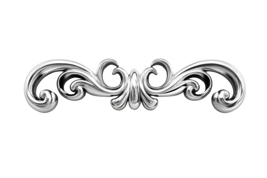 Silver Swirls: Elegant Ornamental Design