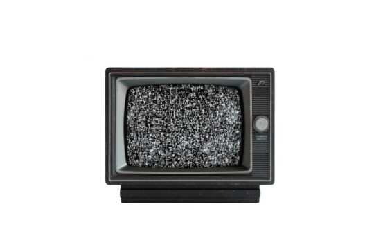 Vintage Television with Static