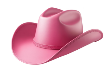 Pink Cowboy Hat with Stitched Detail