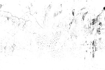 Grunge background of black and white. Abstract illustration texture of cracks, chips, dot. Dirty monochrome pattern of the old worn surface.