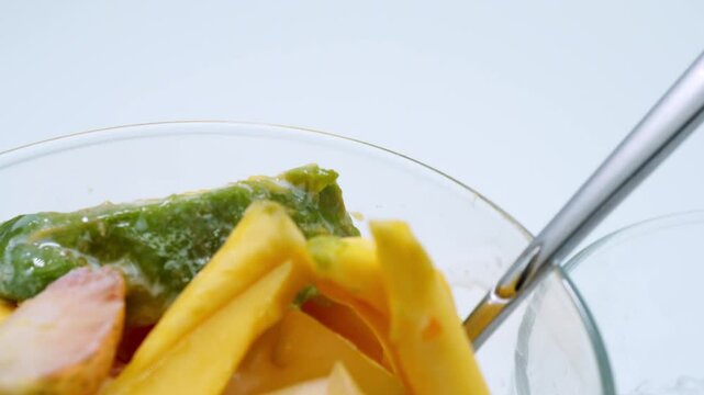 Hoa Qua Dam_03 - Fruit cup with coconut milk, crushed ice
