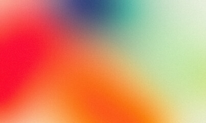 Abstract smooth red orange blue green color gradient grainy backdrop design. Soft noisy multicolored, seamless colors light pastel Vibrant, summer poster design