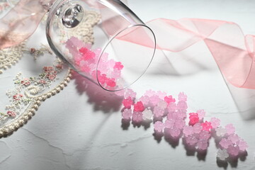 ピンク色の金平糖