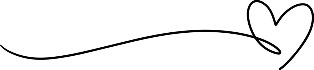 Handdrawn Heart Line