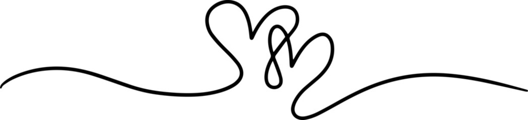 Handdrawn Heart Line