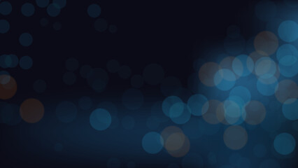 Dark blue bokeh abstract particles © supattra
