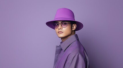 The best mobile wallpaper, Award-winning wallpaper, Portrait Photography, side view is a portrait of a Thai man wearing modern fashion, Side view shot, Shot with Canon EOS R5, Setting a stark 