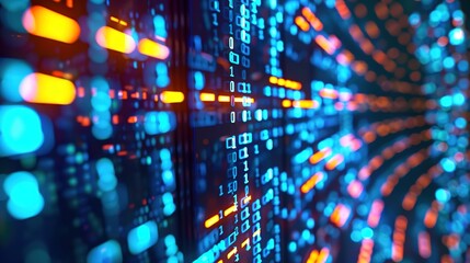 Illustration of Data Download - a vivid and representative visual. The illustration depicting the process of data download presents a clear and engaging technological scenario.