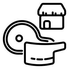 Mirror icon, line icon style