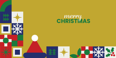 Art & Illustration Season’s Greetings Card with Playful Holiday Symbols – Pink Background Christmas Design © DennisStudio