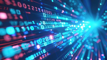 Illustration of Data Download - a vivid and representative visual. The illustration depicting the process of data download presents a clear and engaging technological scenario.
