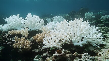 Coral Reef Suffering From Bleaching Effects