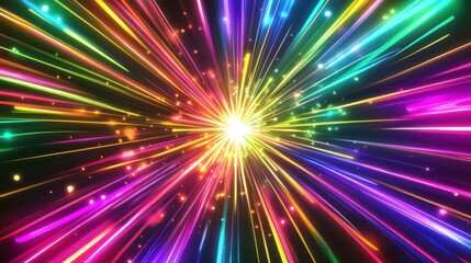 An explosion of neon colors creating a random abstract background