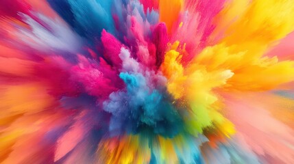 Obraz premium An explosion of neon colors creating a random abstract background