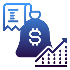 Gloves icon, gradient icon style