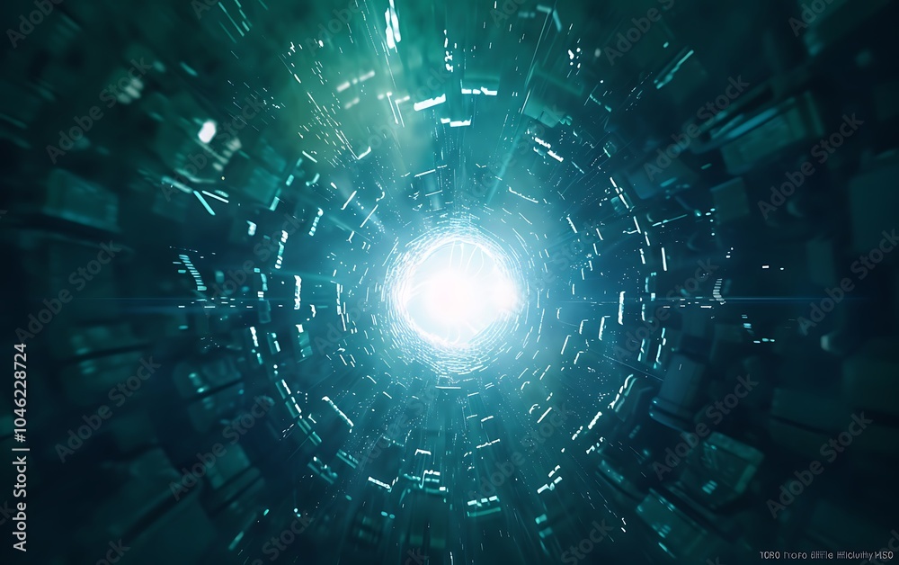 Poster Futuristic Fusion Reactor Converting Raw Energy into Electricity in Desert Setting