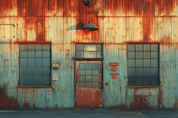 Rusty Warehouse Entrance