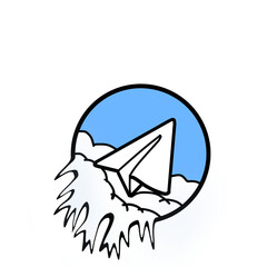 design, concept, art, background, black, aircraft, icon, symbol, graphic, paper, cartoon, aviation, origami, emblem, isolated, doodle, drawing, globe, illustration, pesawat kertas, fly, airplane, flig