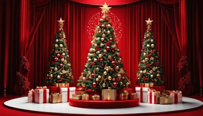 Obraz premium Christmas tree fir with baubles