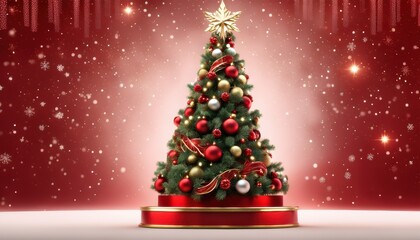 Christmas tree fir with baubles