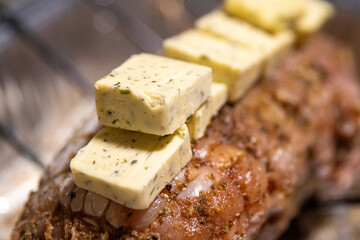 Herb butter on Turkey Roast