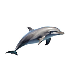 Dolphin fish on transparent background PNG Generative AI