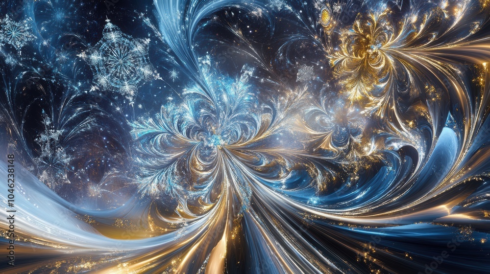 Poster This artwork showcases an abstract display of colors and shapes, embodying the spirit of New Year's Eve festivities and joy. Generative AI